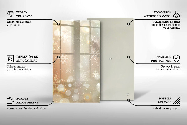 Skydd för induktionsspis modern Snöflingor
