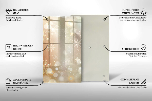 Skydd för induktionsspis modern Snöflingor