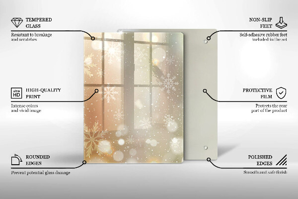 Skydd för induktionsspis modern Snöflingor