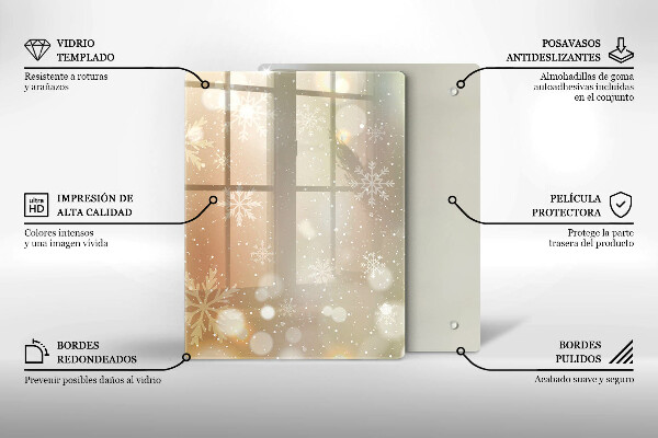 Skydd för induktionsspis modern Snöflingor