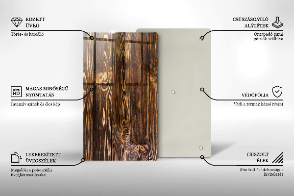 Skydd för induktionsspis modern Trästruktur