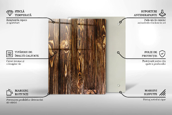 Skydd för induktionsspis modern Trästruktur