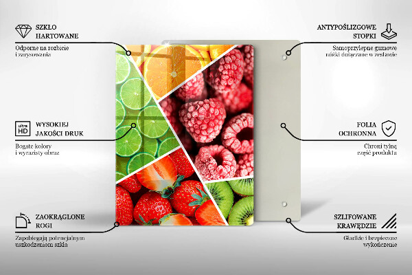 Skydd för induktionsspis modern Färgglada frukter