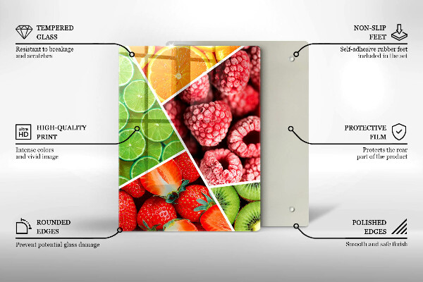 Skydd för induktionsspis modern Färgglada frukter