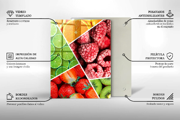 Skydd för induktionsspis modern Färgglada frukter