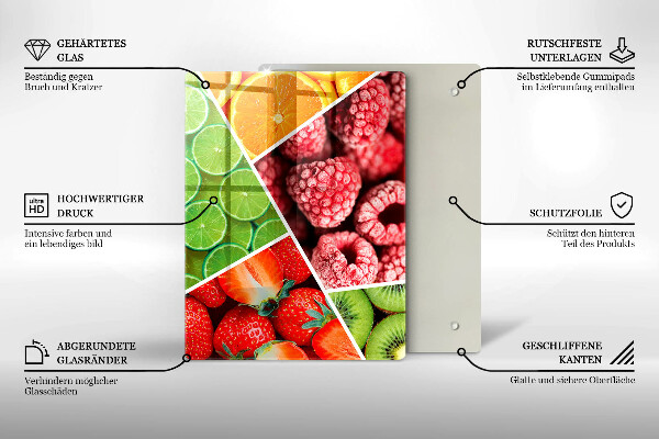 Skydd för induktionsspis modern Färgglada frukter