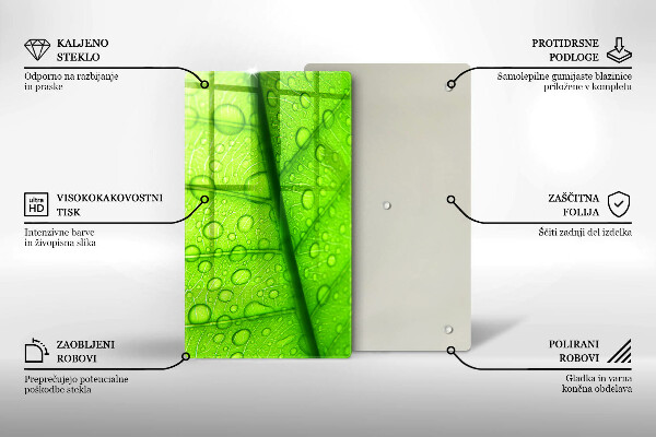 Skydd för induktionsspis modern Närbild av ett löv