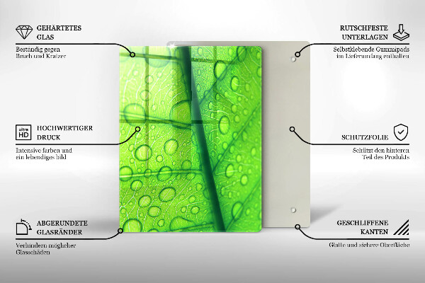 Skydd för induktionsspis modern Närbild av ett löv