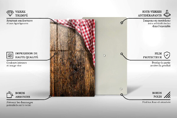 Skydd för induktionsspis modern Träbord