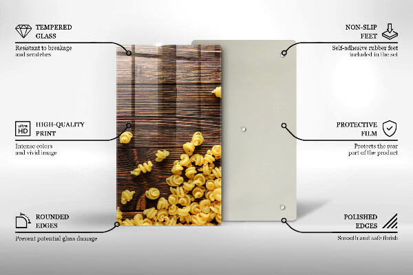 Skydd för induktionsspis modern Pasta på bordet