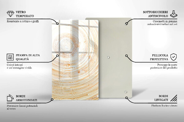 Skydd för induktionsspis modern Trästruktur