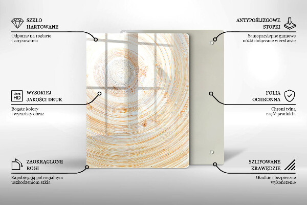 Skydd för induktionsspis modern Trästruktur