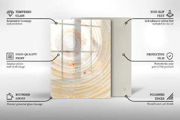 Skydd för induktionsspis modern Trästruktur