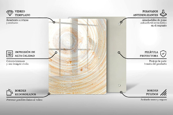 Skydd för induktionsspis modern Trästruktur