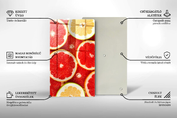 Skydd för induktionsspis modern Grapefruktskivor