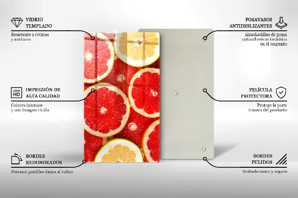Skydd för induktionsspis modern Grapefruktskivor