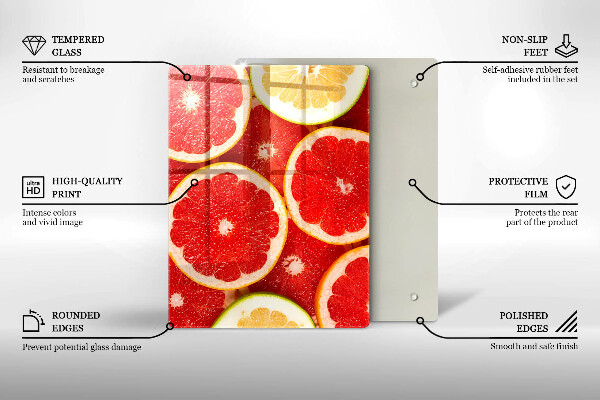 Skydd för induktionsspis modern Grapefruktskivor