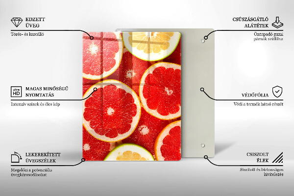 Skydd för induktionsspis modern Grapefruktskivor
