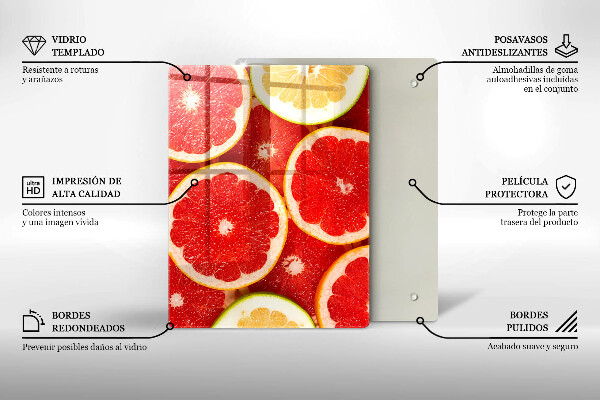 Skydd för induktionsspis modern Grapefruktskivor