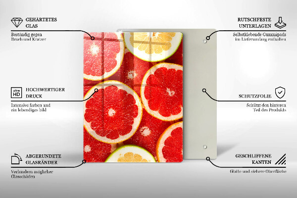 Skydd för induktionsspis modern Grapefruktskivor