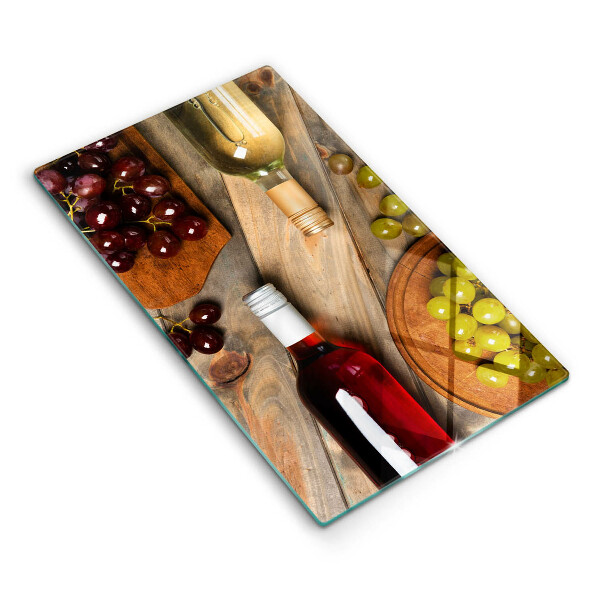 Skydd för induktionsspis modern Vinflaskor och druvor