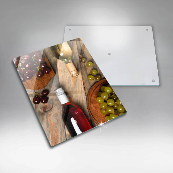 Skydd för induktionsspis modern Vinflaskor och druvor