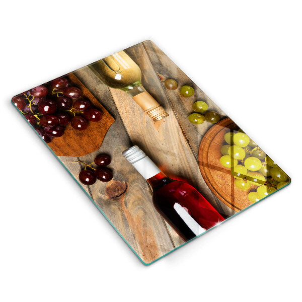 Skydd för induktionsspis modern Vinflaskor och druvor