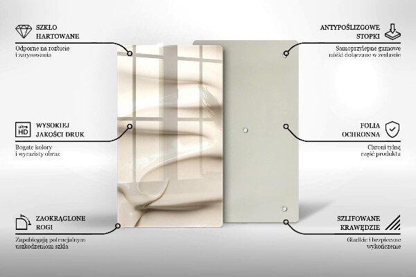 Skydd för induktionsspis modern Krämig glass