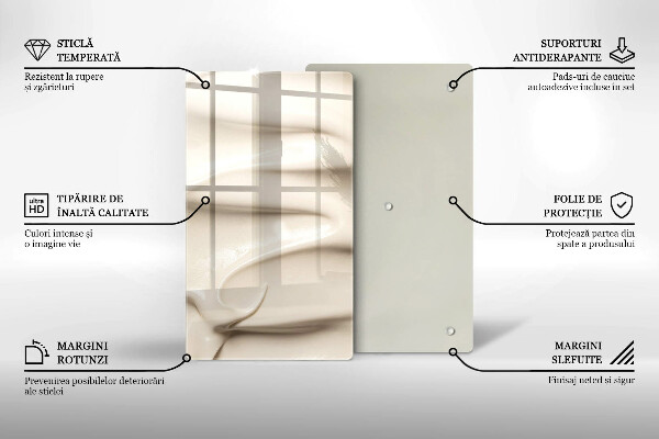 Skydd för induktionsspis modern Krämig glass