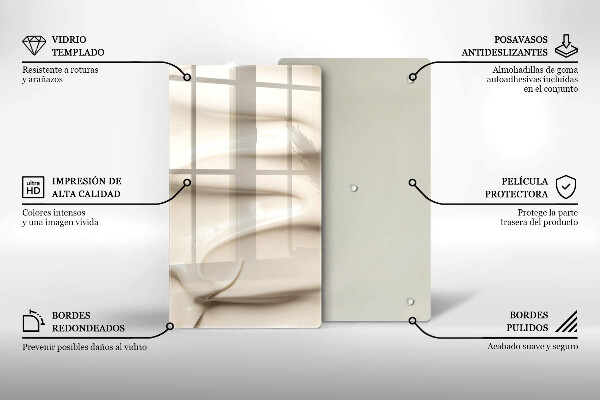 Skydd för induktionsspis modern Krämig glass