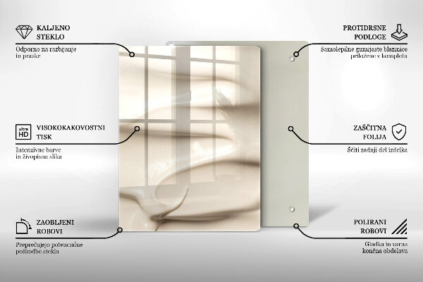 Skydd för induktionsspis modern Krämig glass