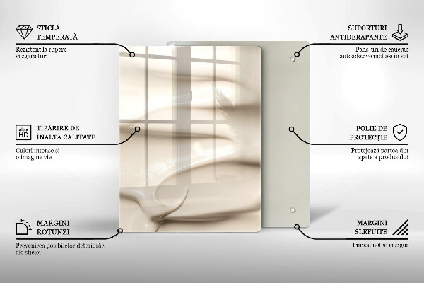 Skydd för induktionsspis modern Krämig glass