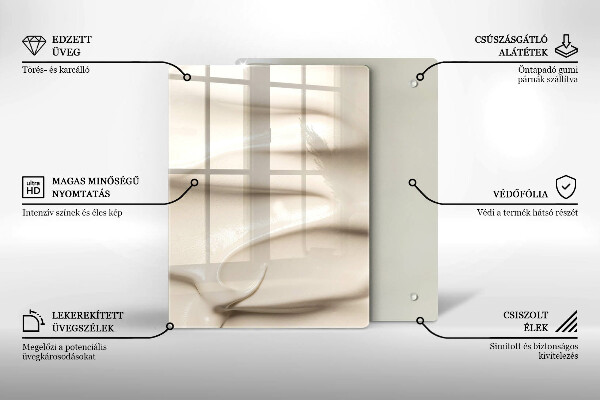 Skydd för induktionsspis modern Krämig glass