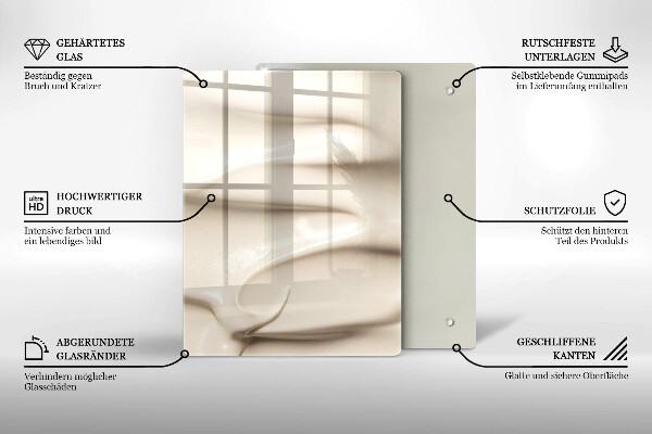 Skydd för induktionsspis modern Krämig glass