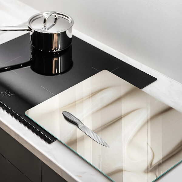Skydd för induktionsspis modern Krämig glass