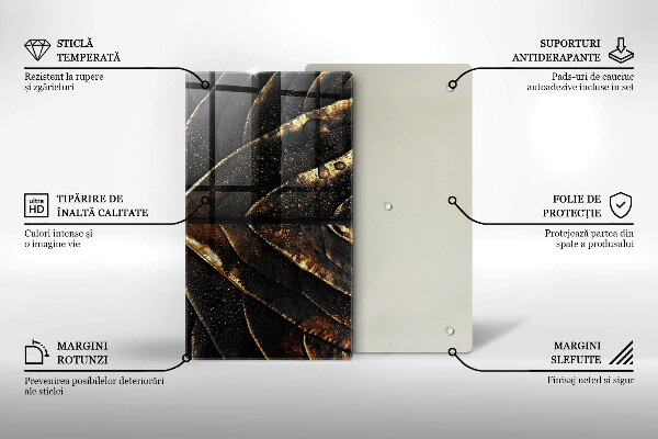 Skydd för induktionsspis modern Bladguld