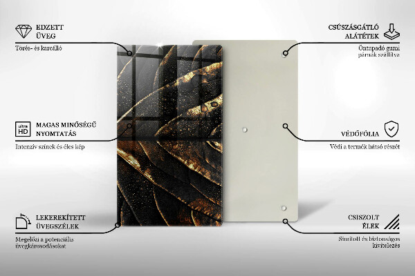 Skydd för induktionsspis modern Bladguld