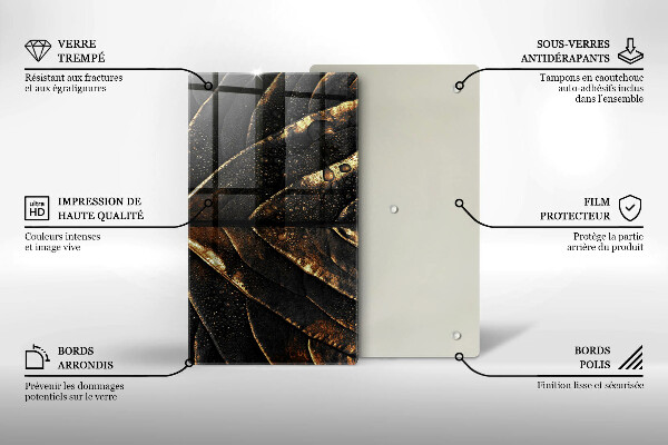 Skydd för induktionsspis modern Bladguld