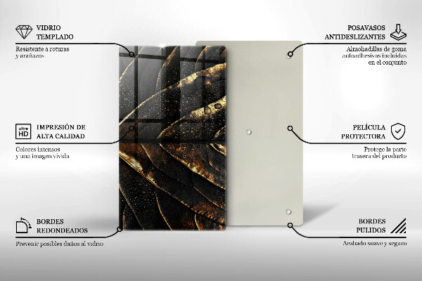 Skydd för induktionsspis modern Bladguld