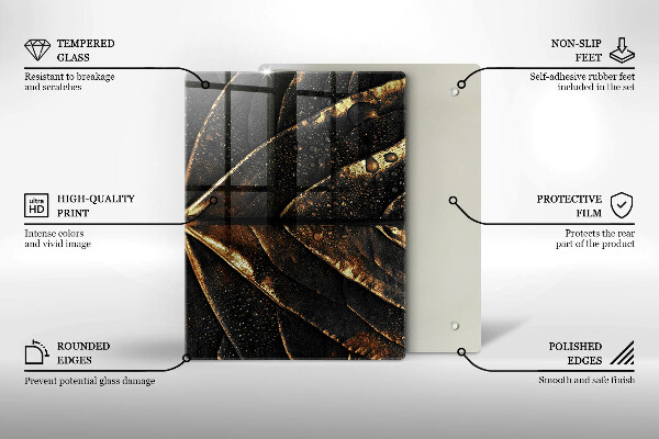Skydd för induktionsspis modern Bladguld