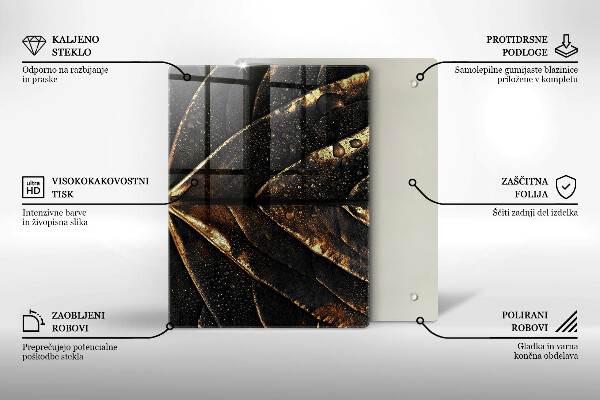 Skydd för induktionsspis modern Bladguld