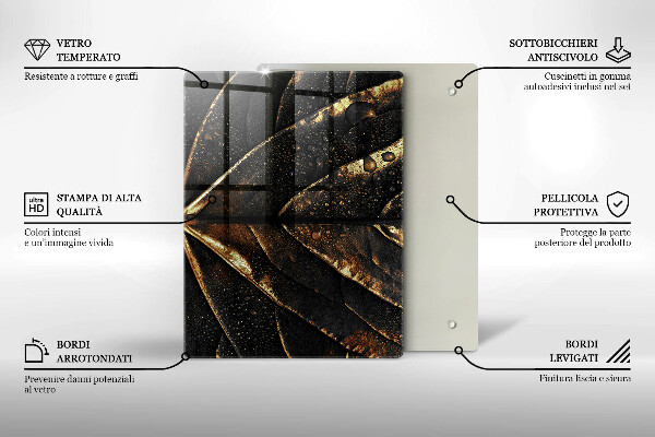 Skydd för induktionsspis modern Bladguld