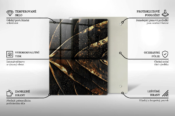 Skydd för induktionsspis modern Bladguld