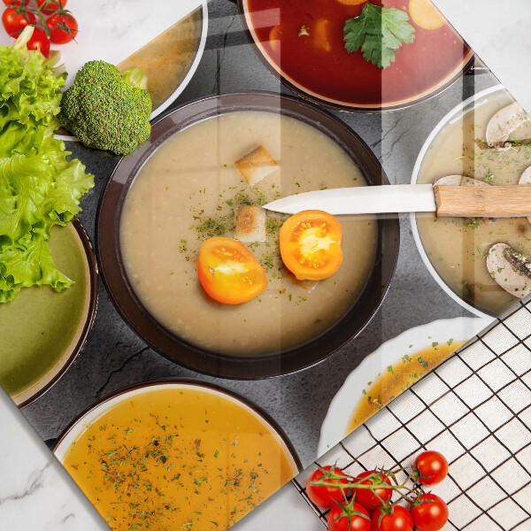 Skydd för induktionsspis modern Färgglada soppor