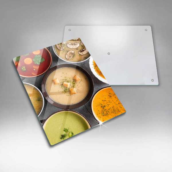 Skydd för induktionsspis modern Färgglada soppor