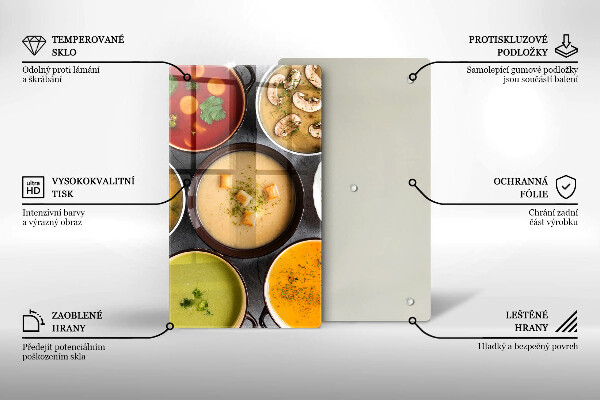 Skydd för induktionsspis modern Färgglada soppor