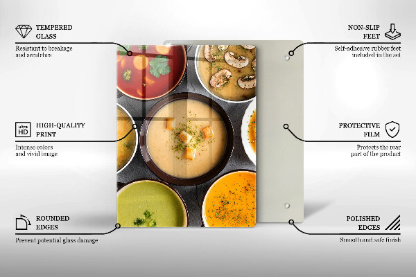 Skydd för induktionsspis modern Färgglada soppor