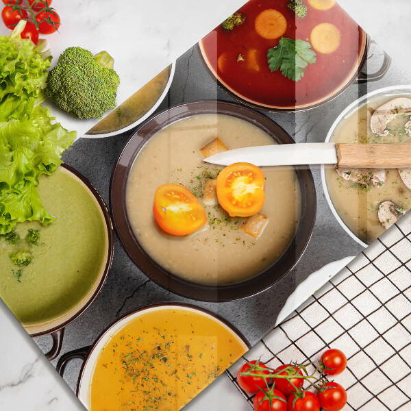 Skydd för induktionsspis modern Färgglada soppor