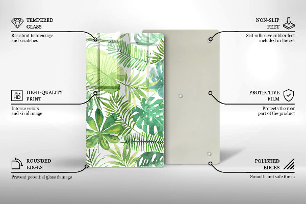 Glashällskydd modern Akvarell boho blad