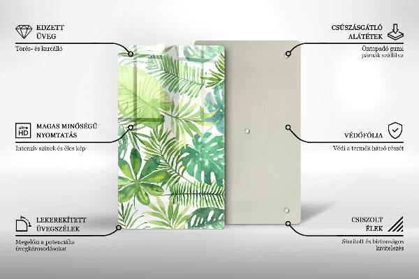 Glashällskydd modern Akvarell boho blad